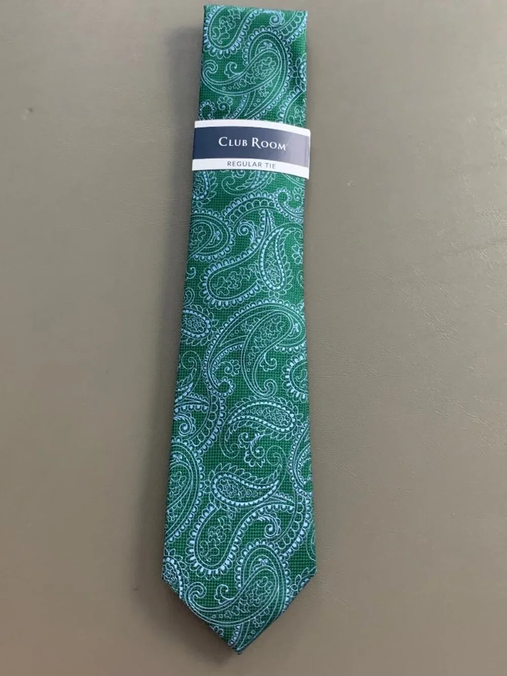 Club Room Men's 3'' Polyester Blend Neck Tie, Green Athleas Paisley, One Size